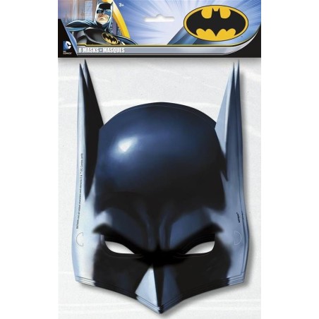 mascaras batman para cumpleanos 8 uds carton 49921 8434077040591