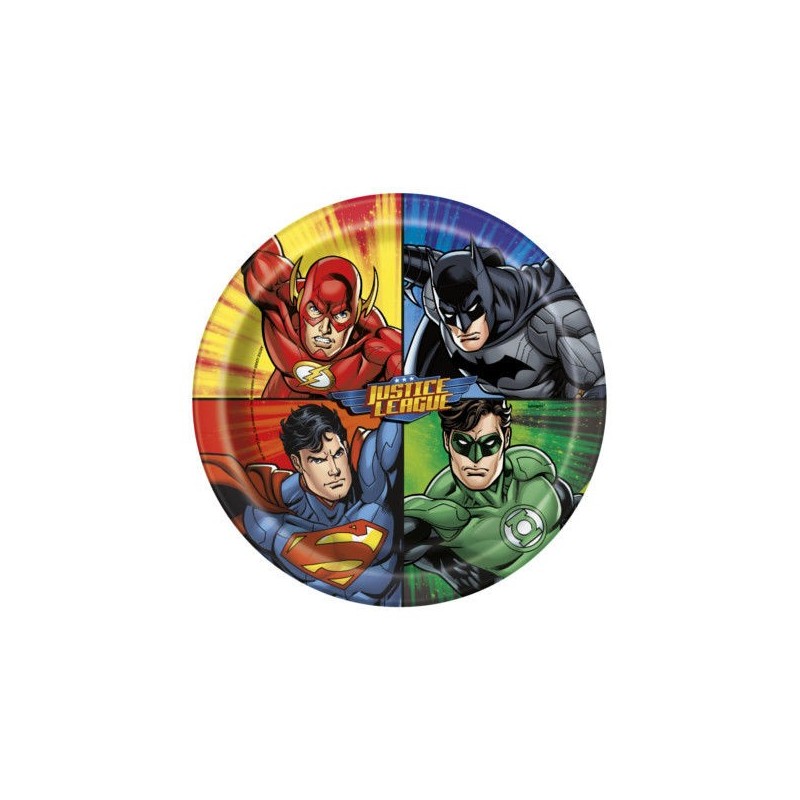 Platos Liga de la justicia 8 uds 23 cm