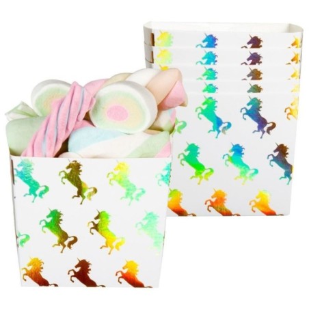 cajas golosinas o palomitas unicornios 6 uds 50005 8434077040591