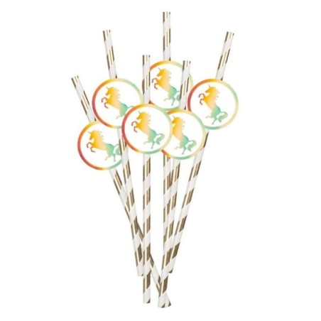 pajitas unicornios 6 uds 20 cm 50006 8434077040591