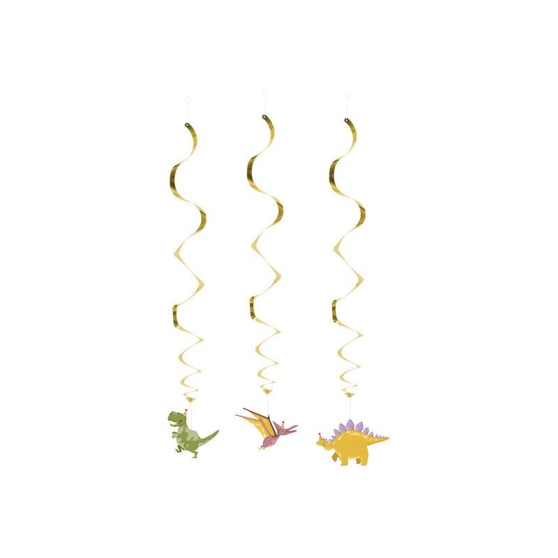 Colgantes dinosaurios fiesta 3 uds 85 cm
