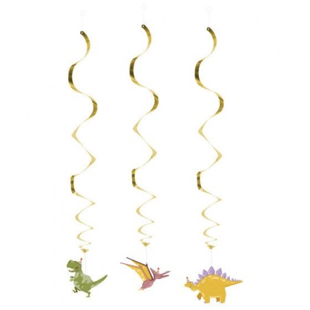 colgantes dinosaurios fiesta 3 uds 85 cm 50053 8434077040591