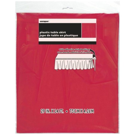 faldon rojo plastico para mesa 427x63 50053 8434077040591