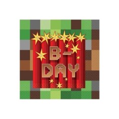 servilletas para fiesta tnt minecraft 16 uds 25 cm 501778 8434077040591
