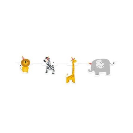 guirnalda animales de la jungla safari cumpleanos 3 mt 50201 8434077040591