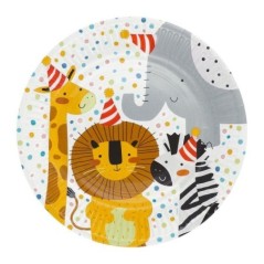 platos animales de la jungla safari 8 uds 23 cm 50210 8434077040591