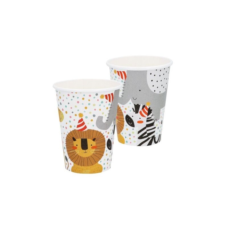 Vasos animales de la jungla safari 8 uds