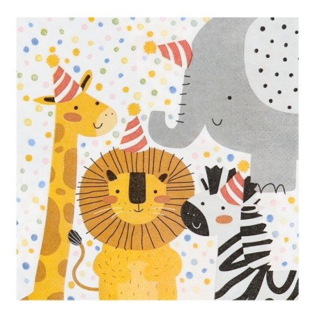 servilletas animales de la jungla safari 20 uds 33 cm 50212 8434077040591