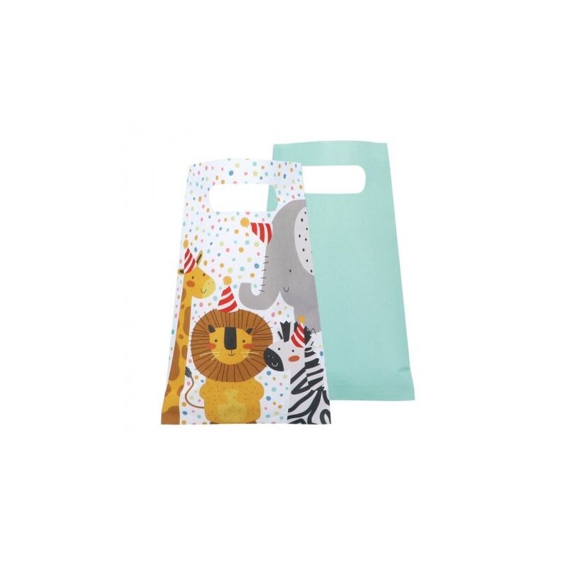 Bolsas papel animales de la jungla safari 10 uds 23x15 cm