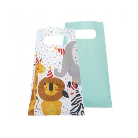 Bolsas papel animales de la jungla safari 10 uds 23x15 cm