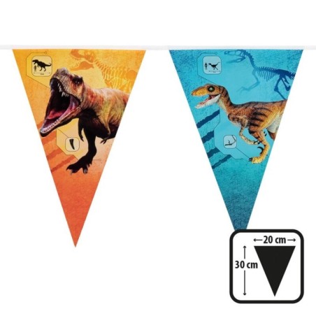 guirnalda triangular fiesta dinosaurios 6 metros 50600 8434077040591
