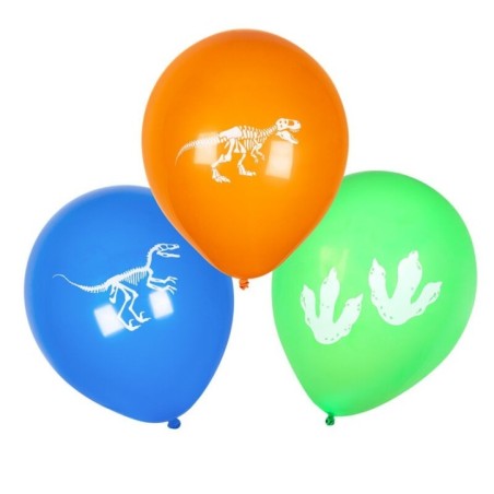 globos dinosaurios latex 6 uds 25 cm 50605 8434077040591