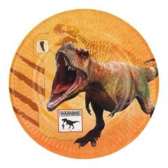 platos t rex dinosaurios 8 uds 23 cm 50606 8434077040591