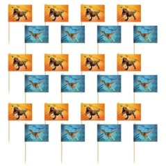 pinchos decoracion dinosaurios 24 uds 7 cm 50612 8434077040591