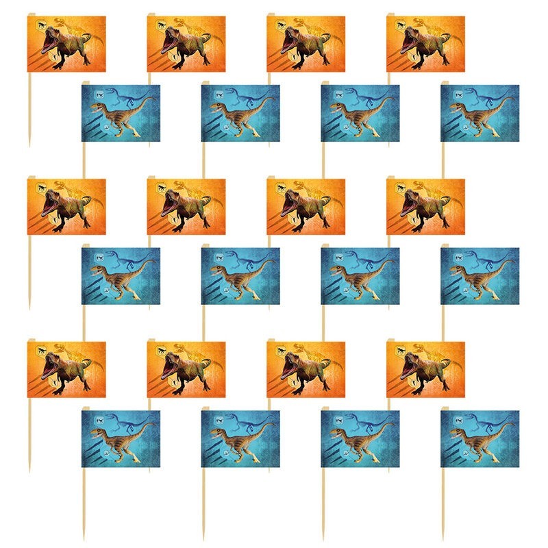 Pinchos decoracion dinosaurios 24 uds 7 cm