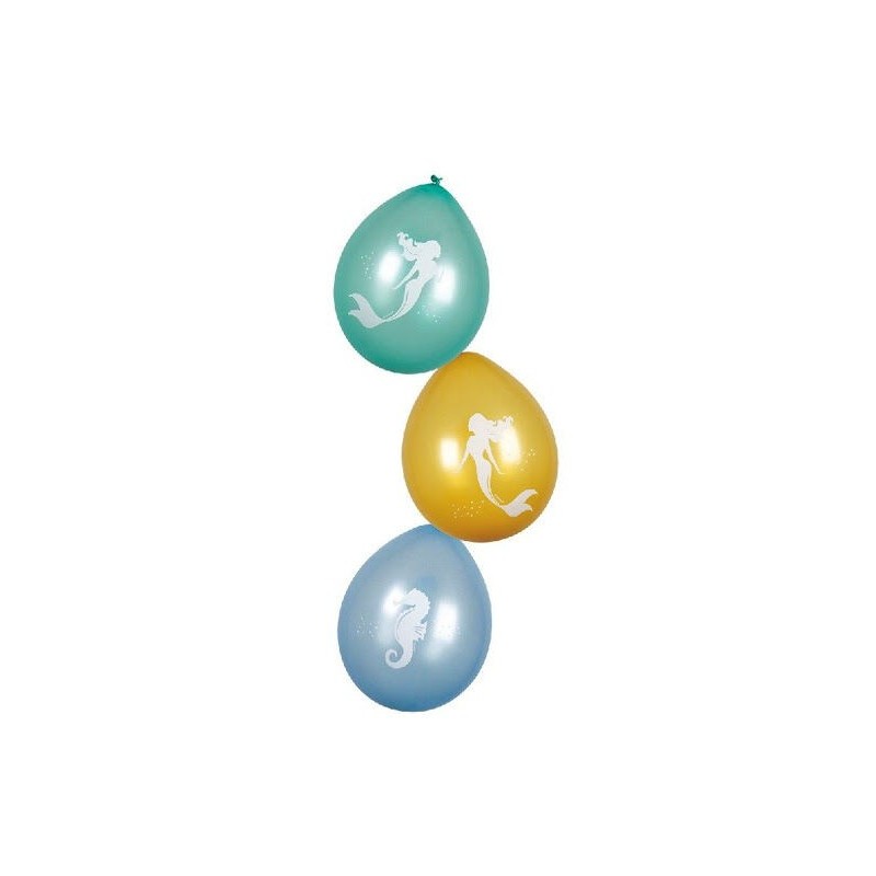 Globos sirenas 6 uds 30 cm