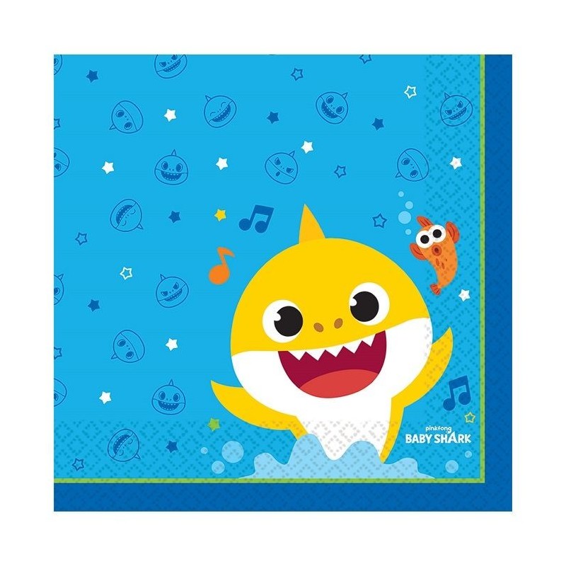 Servilletas Baby Shark 33x33 cm 16 uds