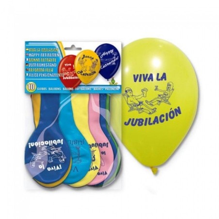 globos jubilacion bolsa 10 und 5209 8434077040591