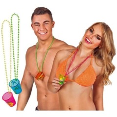 vasos de chupito hawaianos con colgante colores surtidos 52464 8434077040591