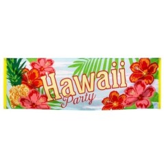 cartel bandera fiesta hawaiana 74x220 cm 52481 8434077040591
