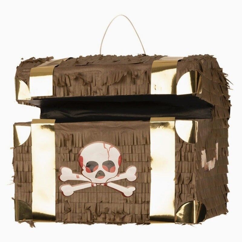 Piñata Cofre tesoro pirata 30x26 cm