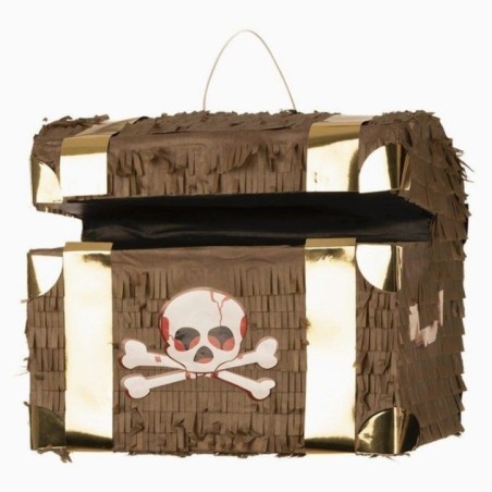 pinata cofre tesoro pirata 30x26 cm 52717 8434077040591