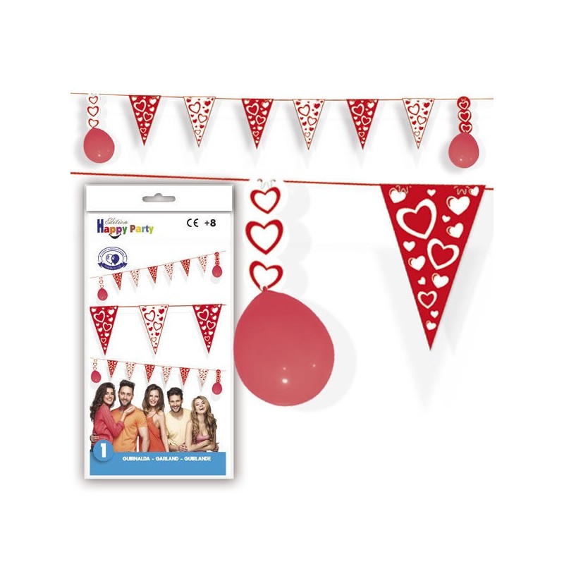 Guirnalda corazones san valentin