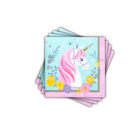 servilletas unicornio para cumpleanos 12 uds 53561 8434077040591