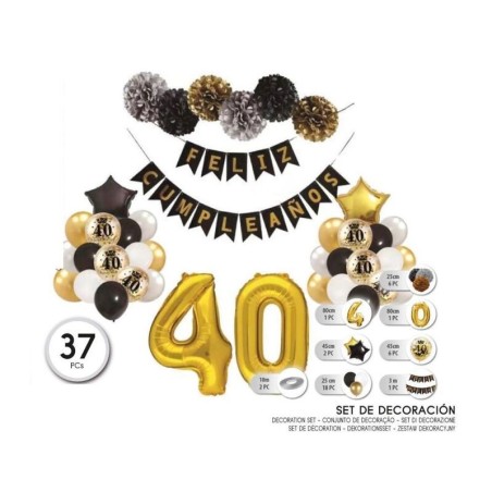 set globos y decoracion 40 cumpleanos 53976 8434077040591