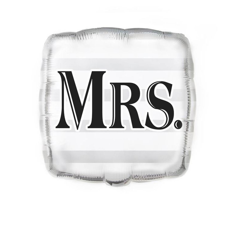 Globo boda Mrs. 45 cm para helio o aire
