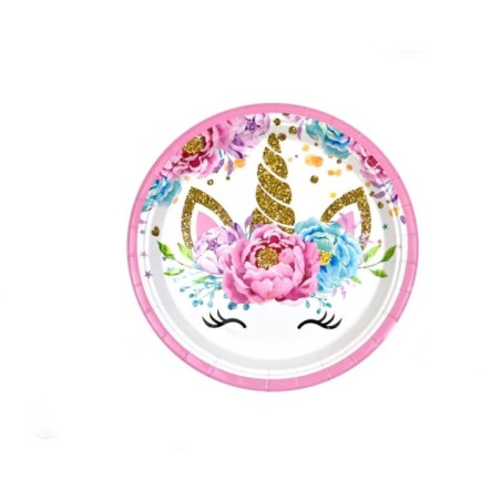 platos unicornio 6 uds de 23 cm 56576 8434077040591
