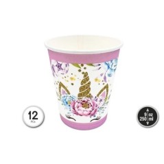 vasos unicornio cumpleanos 12 uds 56577 8434077040591