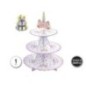 Soporte para cupcakes fiesta unicornio 30x40 cm