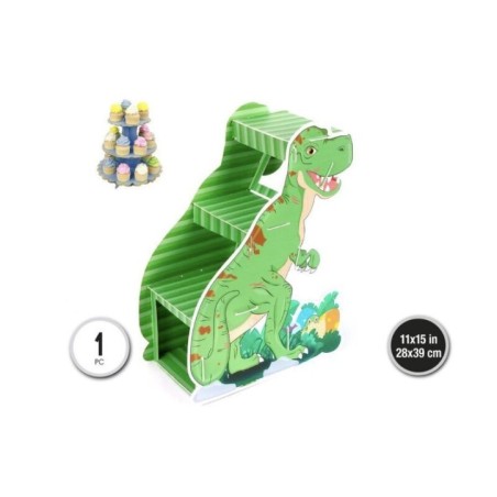 soporte para cupcakes fiesta dinosaurios 28x39 cm 56755 8434077040591