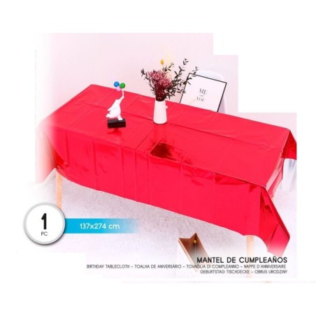 mantel rojo 137x274 cm 56844 8434077040591
