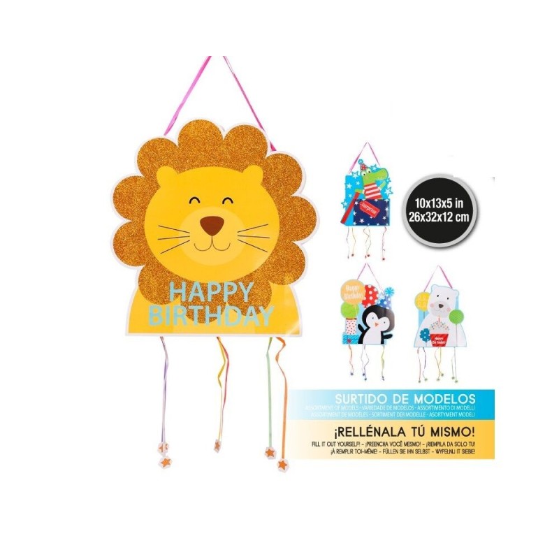 Piñata animales 26x32 cm precio 1 ud modelos surtidos