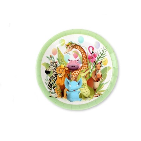 platos animales de la jungla 6 uds de 23 cm 57314 8434077040591