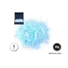 virutas de papel azul para relleno de cestas y cajas 20 gr 57428 8434077040591