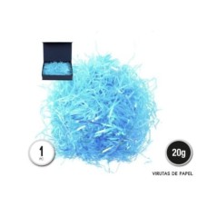 virutas de papel azul brillante para relleno de cestas y cajas 20 gr 57438 8434077040591