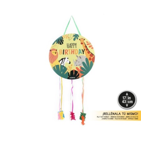 pinata animales de la jungla 43 cm 57556 8434077040591