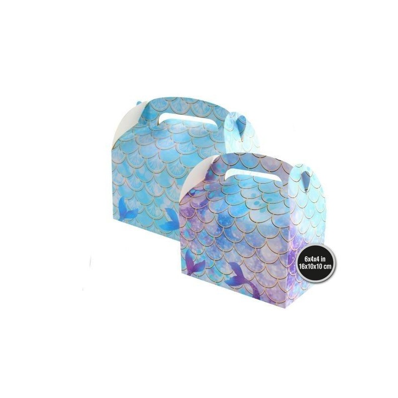 Cajas carton para chuches sirenas 4 uds