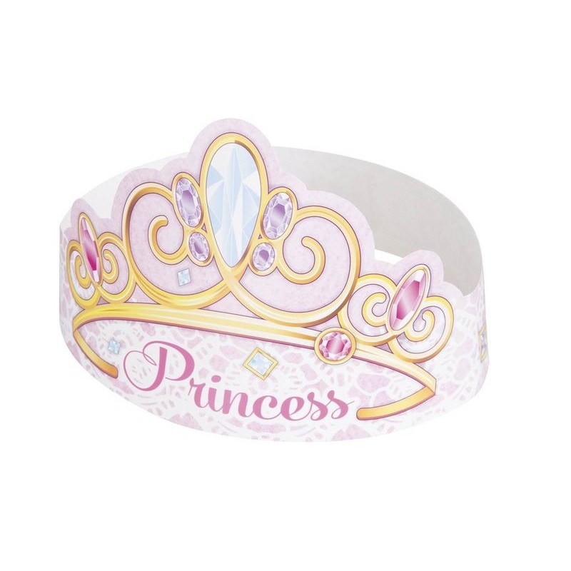 Tiaras de princesas 6 uds cumpleaños