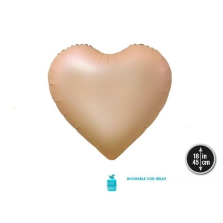 globo corazon latte 45 cm helio o aire 58157 8434077040591