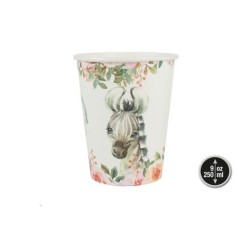 vasos cumpleanos sabana animales jungla 12 uds 58310 8434077040591
