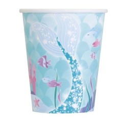 vasos para fiesta sirenas 8 uds 58326 8434077040591
