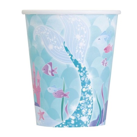 vasos para fiesta sirenas 8 uds 58326 8434077040591