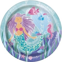 platos sirenas 8 uds de 22 cm 58335 8434077040591