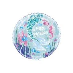 globo cumpleanos sirenas 45 cm 58337 8434077040591