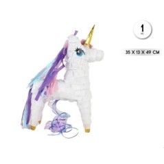 pinata unicornio 3d 35x49x13 cm para romper 59455 8434077040591