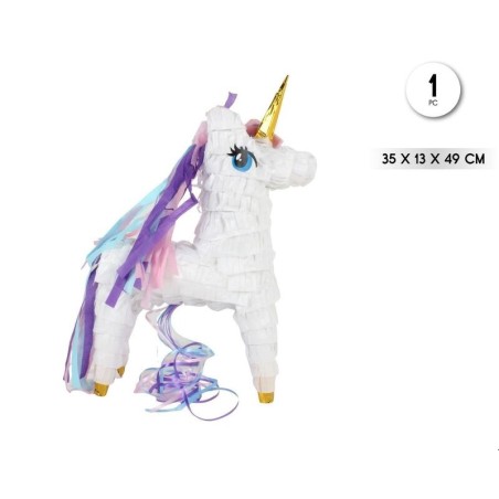 pinata unicornio 3d 35x49x13 cm para romper 59455 8434077040591